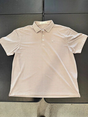 Quiet Golf Men's Striped Polo Size
